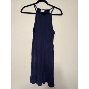 Francescas‎ Dee Elly Navy Blue High Neck Tank Dress XS Made in USA